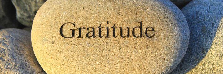 gratitude rock A rock with the word gratitude on it