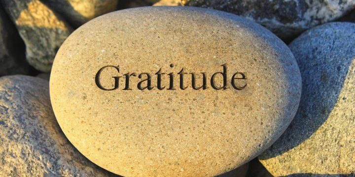 gratitude rock A rock with the word gratitude on it
